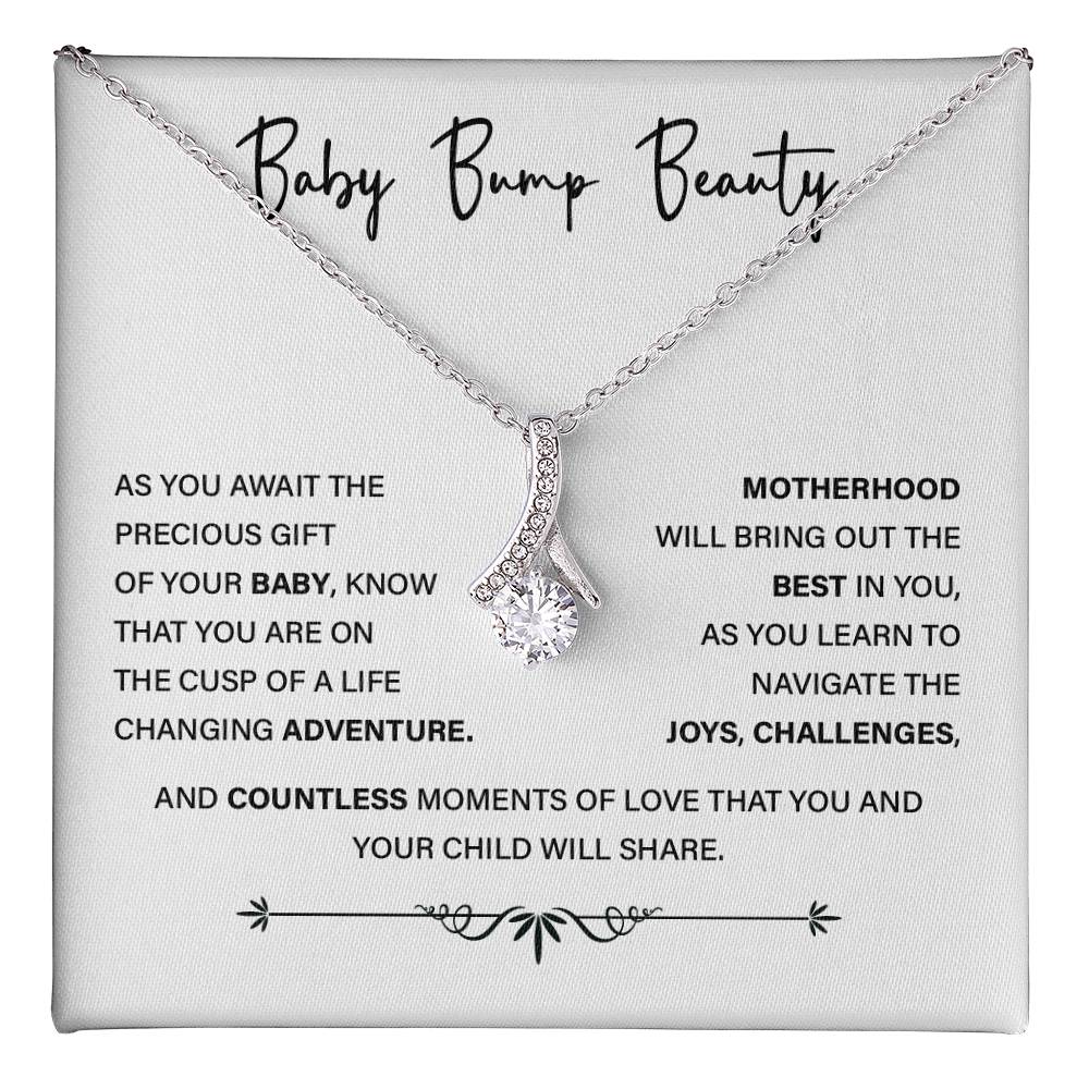 Baby Bump Beauty, Inspirational Gift Necklace For Pregnant Mothers Jewelry For Mom-to-be, Celebrating Motherhood Sentimental Pregnancy Necklace Necklace For Mother’s Pregnancy Journey Sentimental Necklace Gift Pregnancy Adventure Necklace Gift