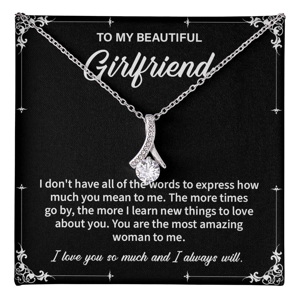 Necklace Gift for Girlfriend – Message Card & Box