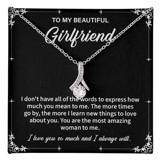Necklace Gift for Girlfriend – Message Card & Box
