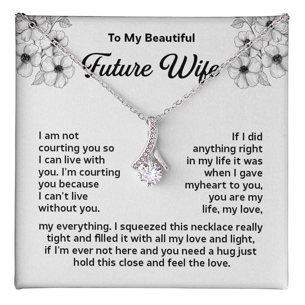 Future Wife Necklace Gift with Heartfelt Message Card