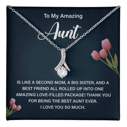 Aunt Necklace Gift – Second Mom and Best Friend