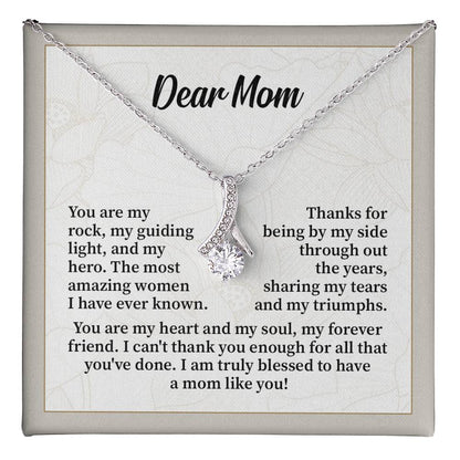 Gift for Mom from Daughter – Necklace with Message Card