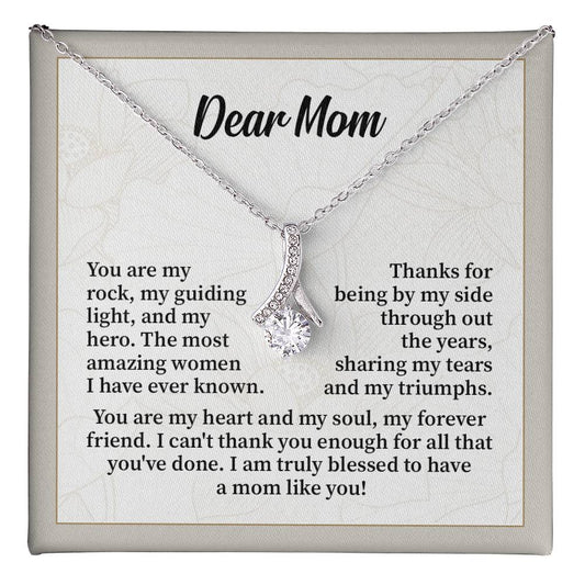 Gift for Mom from Daughter – Necklace with Message Card