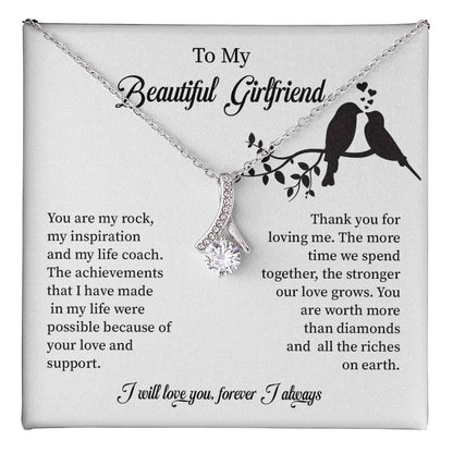 Emotional Girlfriend Necklace Gift with Message Card