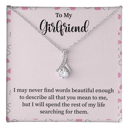 Romantic Girlfriend Necklace Gift with Message Card
