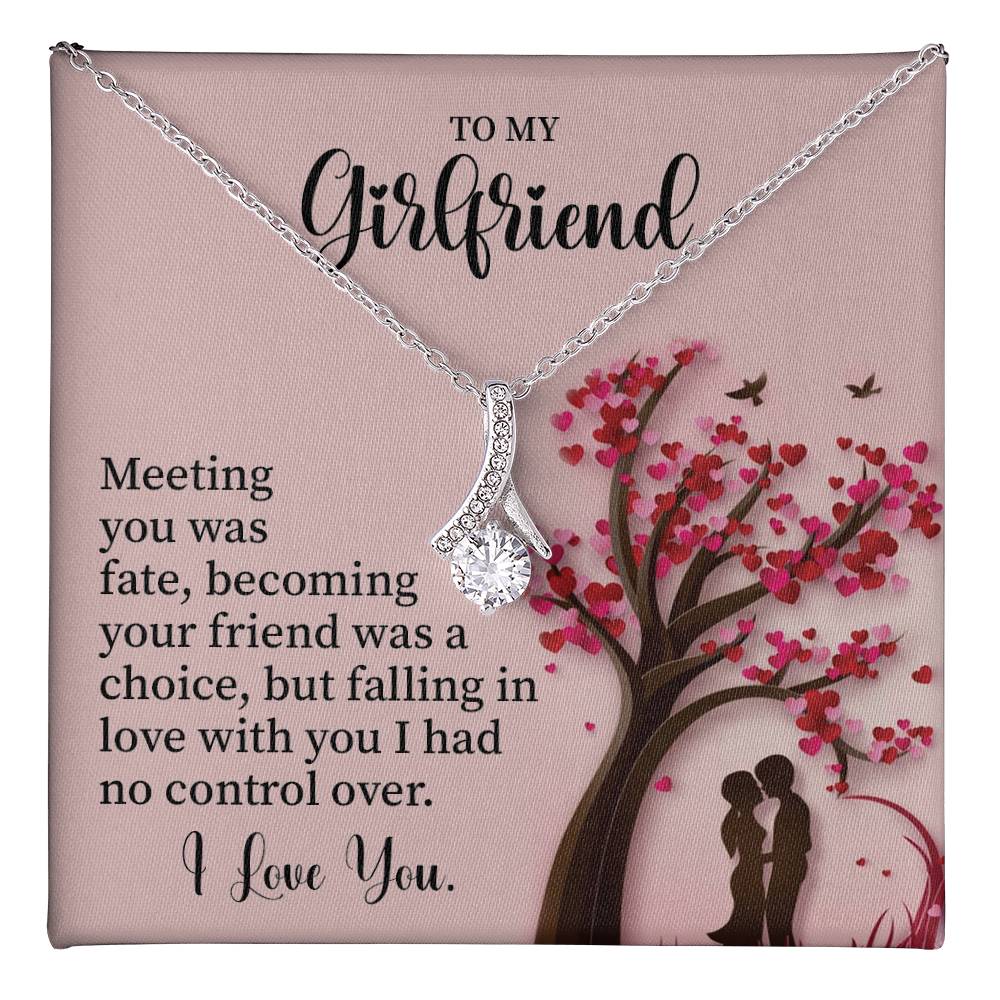 Girlfriend Necklace Romantic Gift with Message Card