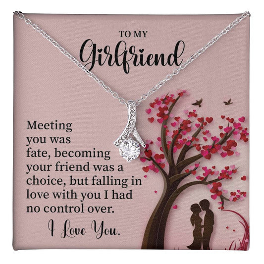 Girlfriend Necklace Romantic Gift with Message Card