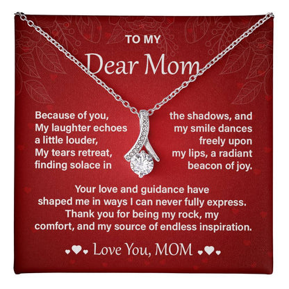 Mother Necklace Gift from Daughter Message Card