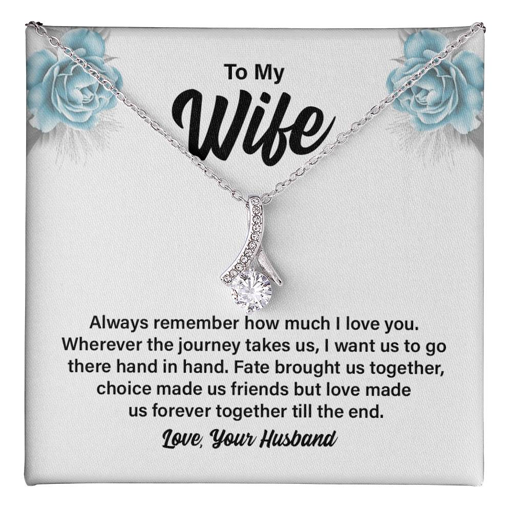 Romantic Wife Necklace Gift – Message Card Included
