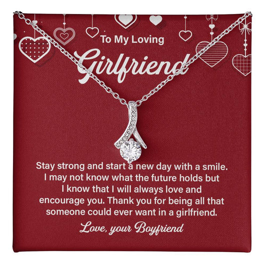 Loving Girlfriend Necklace – Gift for Her with Message Card