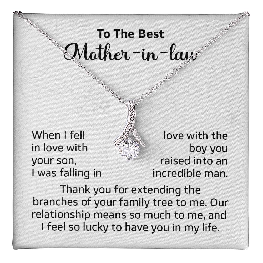 To the best Mother in law when i fell in love.