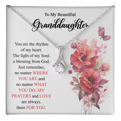 Granddaughter Necklace Gift – Blessing from God Message Box