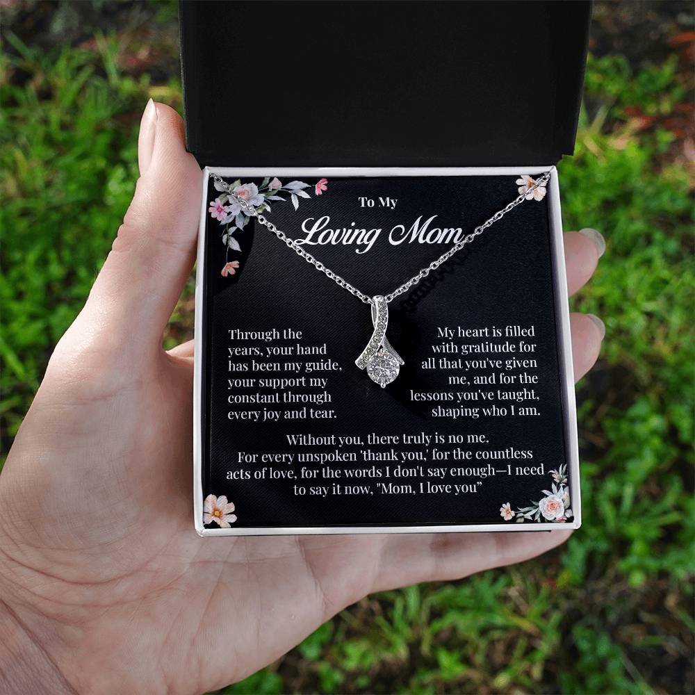 Loving Mom Necklace Gift from Daughter or Son