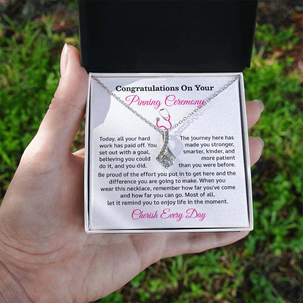 Congratulations On Your Pinning Ceremony Necklace Pinning Ceremony Necklace Gift Congratulations Pinning Ceremony Jewelry Strength And Growth Necklace Gift Pinning Ceremony Milestone Necklace Pinning Ceremony Graduation Necklace Gift