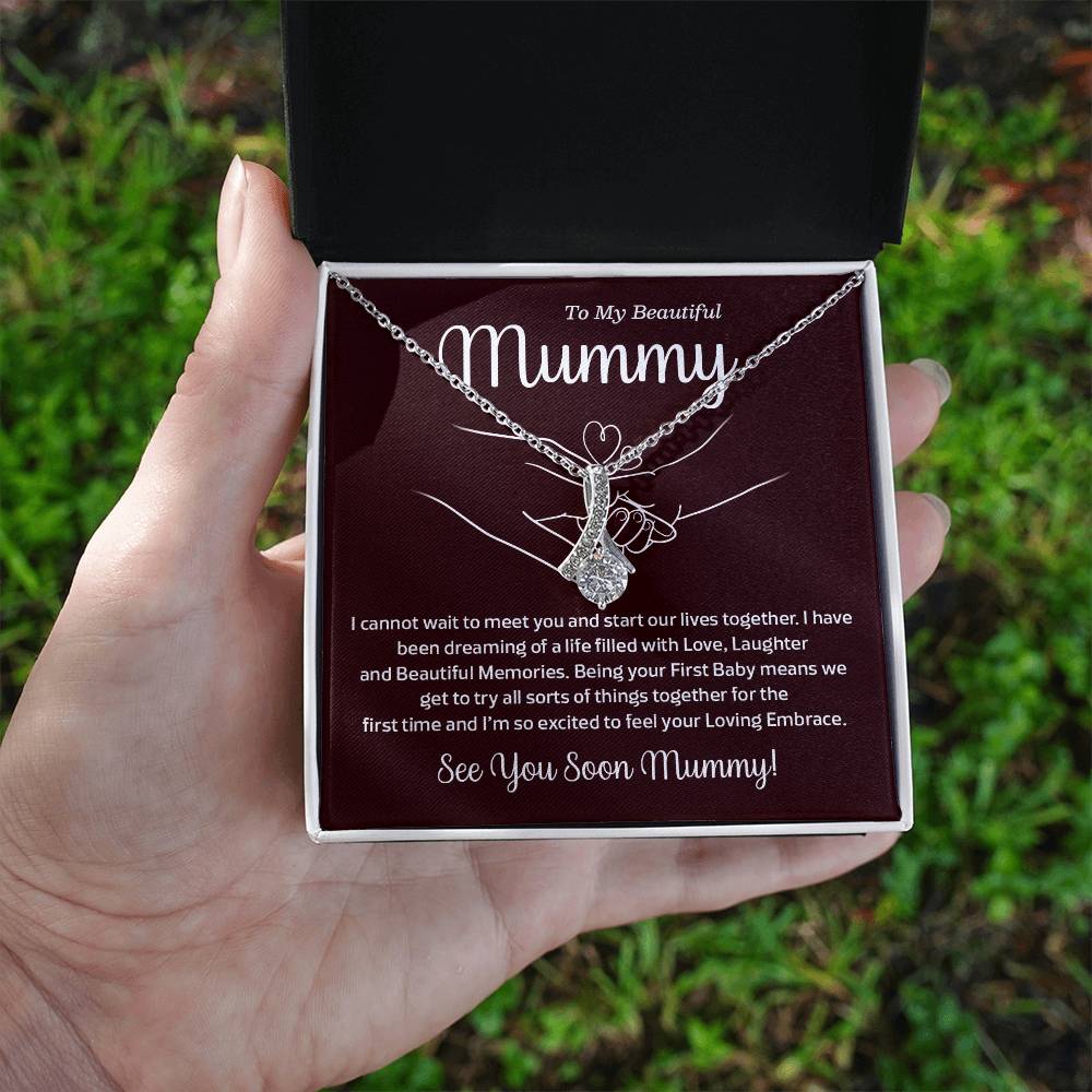 To My Mummy Necklace – Baby Bump Gift for First Baby