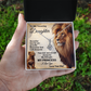 Lion Necklace for Daughter from Dad My Princess Card