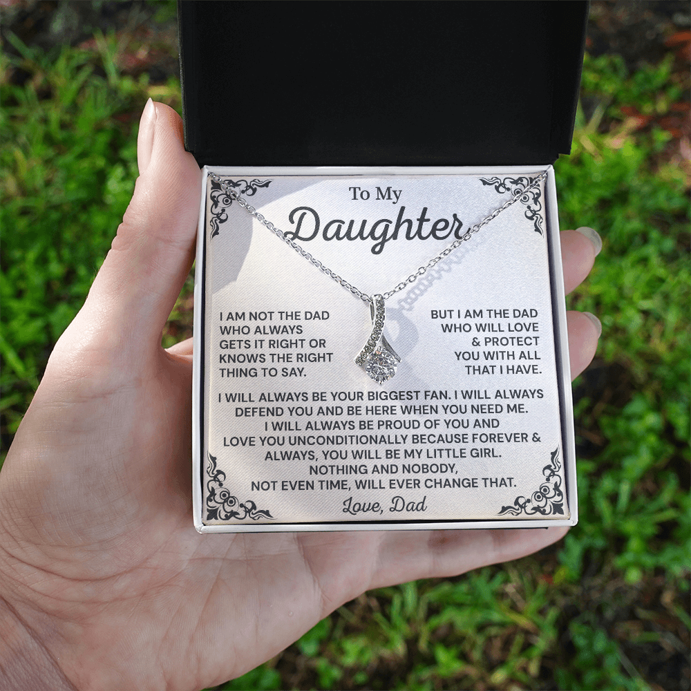 Dad to Daughter Necklace Forever Your Biggest Fan Gift
