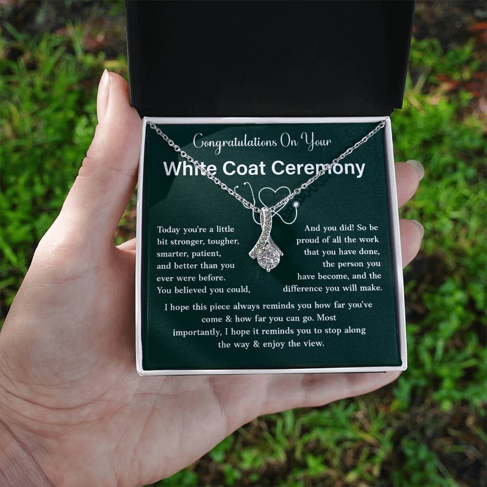 Congratulations On Your White Coat Ceremony Congratulations Necklace Stronger And Smarter Necklace Meaningful Gift For Graduates Motivational Jewelry Personal Growth Jewelry Best Wishes Necklace Enjoy The View Necklace