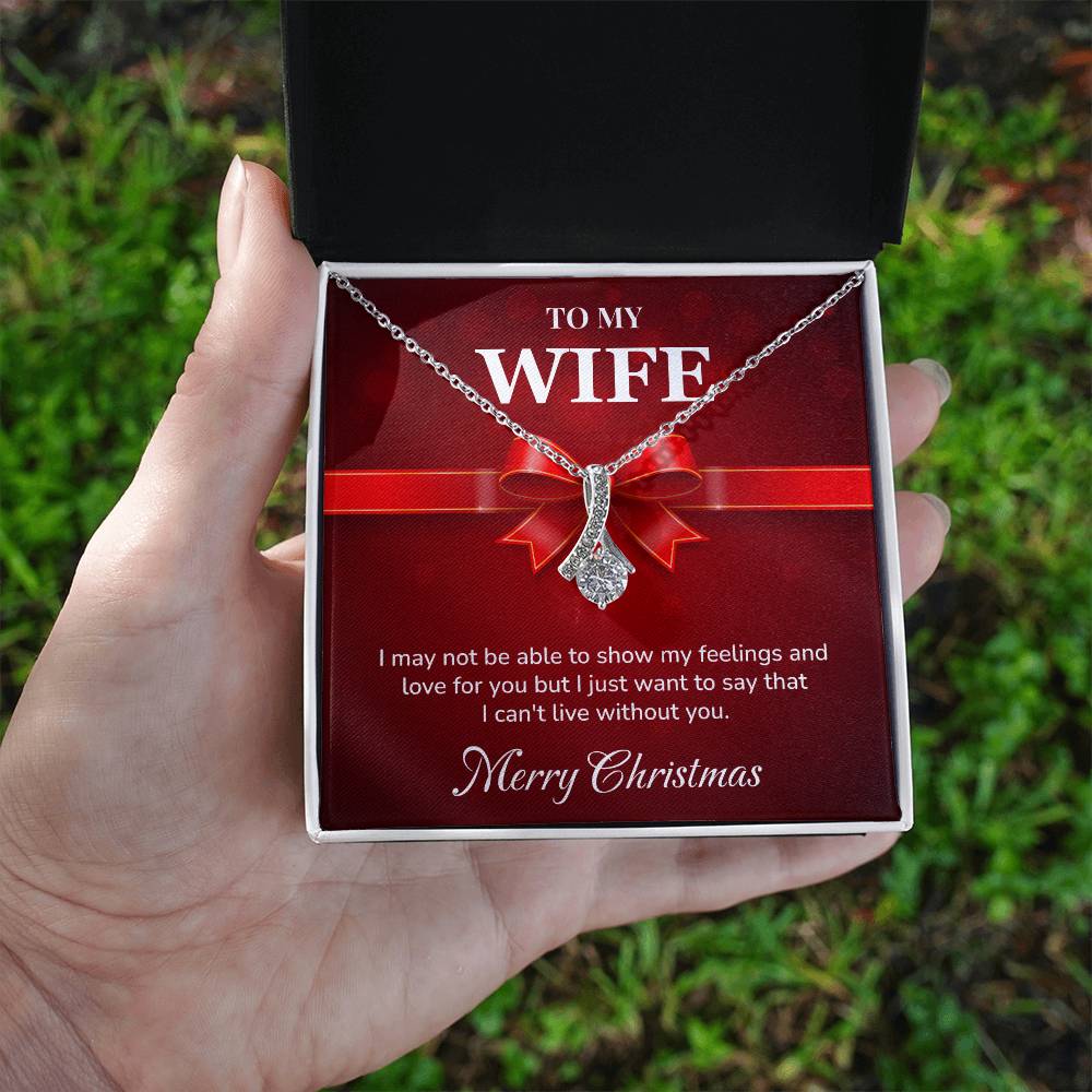 Christmas Gift for Wife Elegant Necklace with Message Card