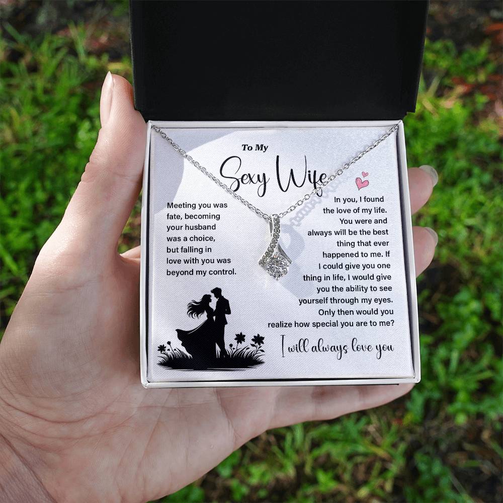 Sexy Wife Necklace Gift with Love Message Card