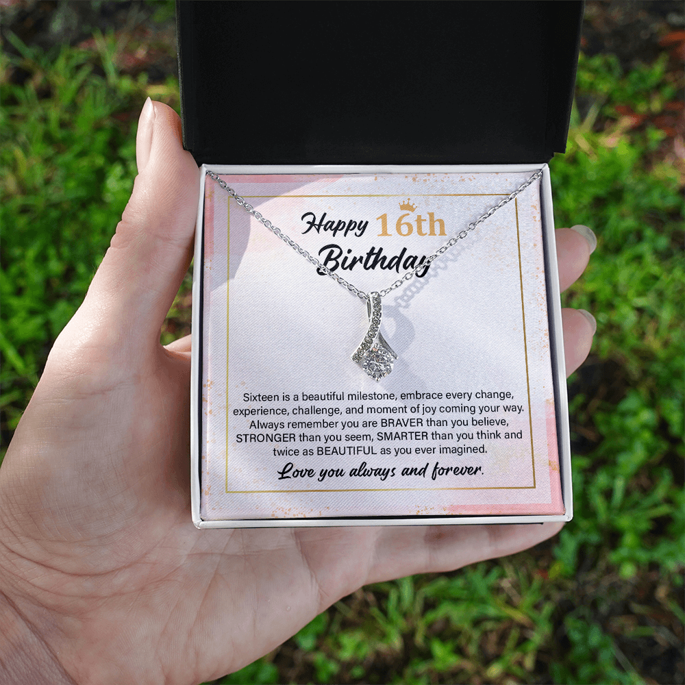 16th Birthday Necklace For Girls, Happy Sweet Sixteen