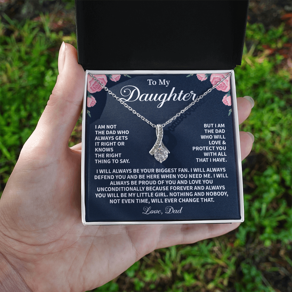 Daughter Necklace from Dad Forever Loved Always