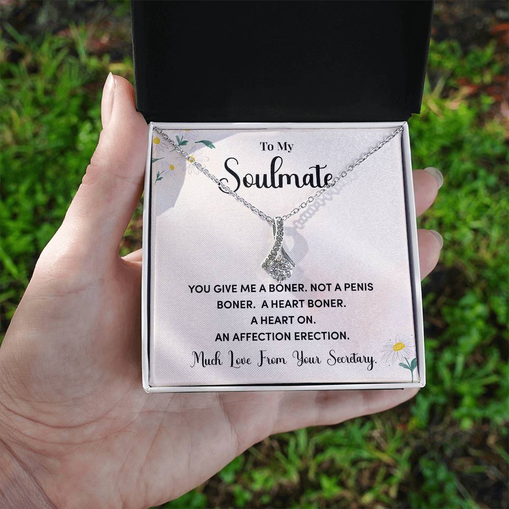 Funny Soulmate Necklace Gift from Secretary – Gift Box