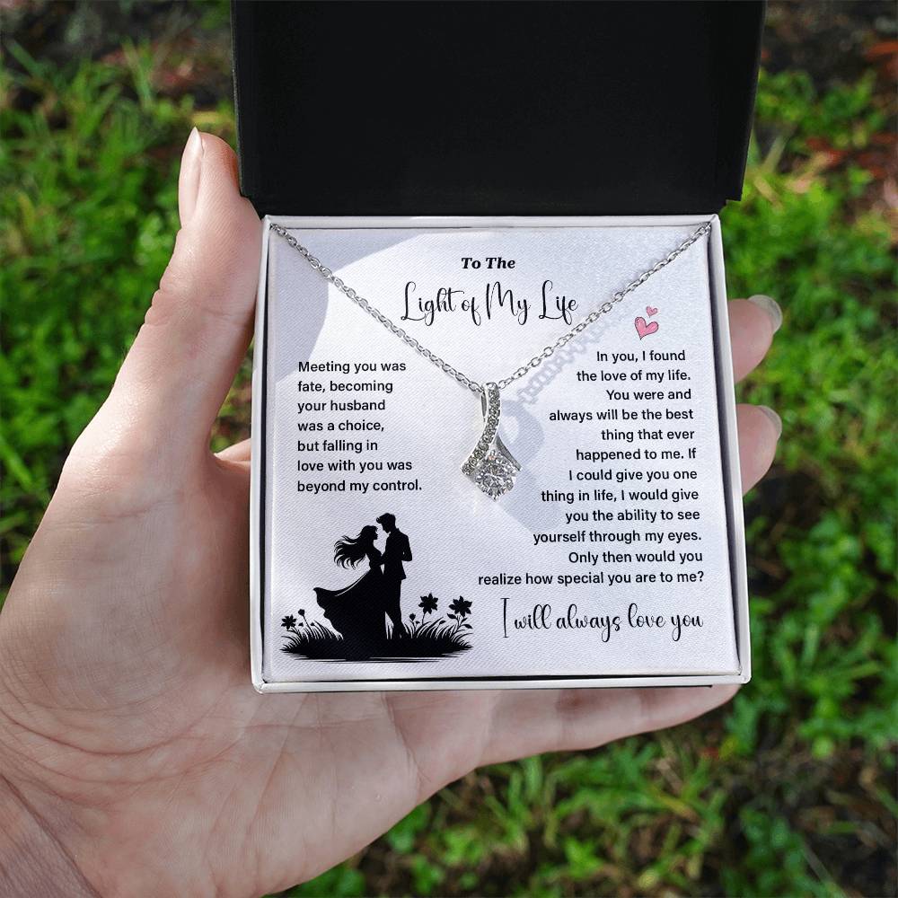 Romantic Necklace for Light of My Life Gift Box