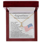 United States Citizenship Gift Necklace With Message Card