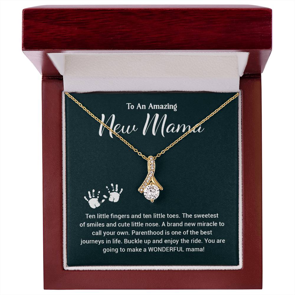 New Mama Gift Necklace – Heartfelt Message Card and Box