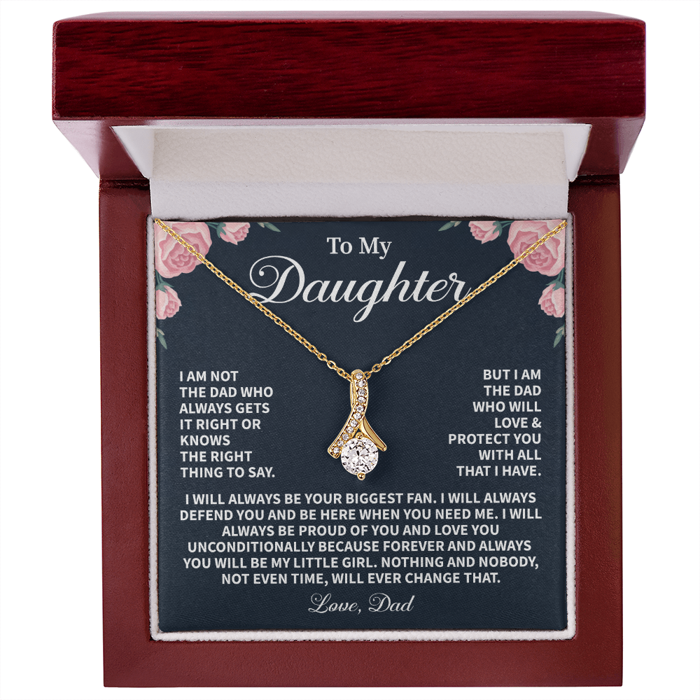 Daughter Necklace from Dad Forever Loved Always