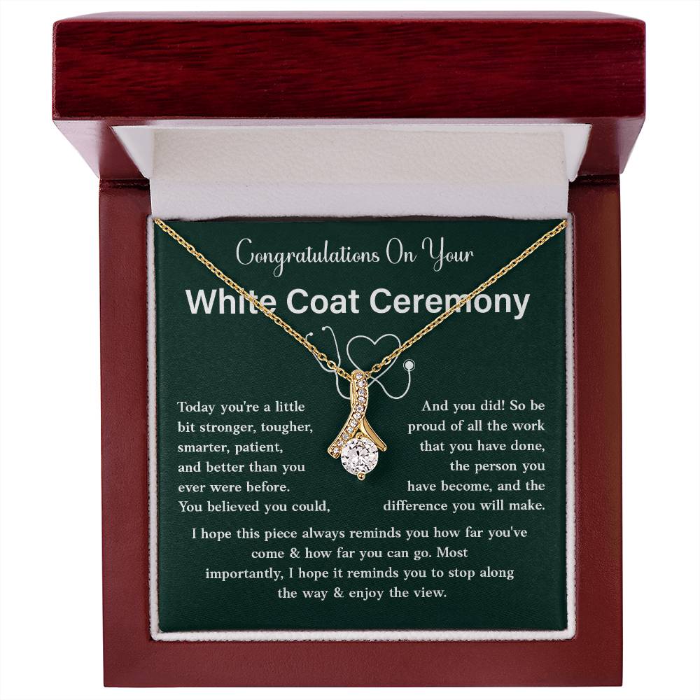 Congratulations On Your White Coat Ceremony Congratulations Necklace Stronger And Smarter Necklace Meaningful Gift For Graduates Motivational Jewelry Personal Growth Jewelry Best Wishes Necklace Enjoy The View Necklace