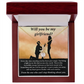 Will You Be My Girlfriend Necklace with Gift Card