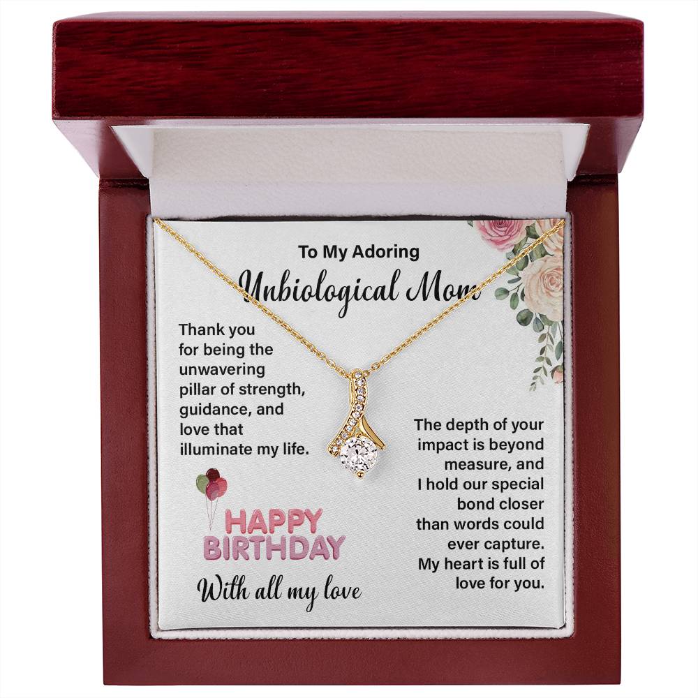 Unbiological Mom Necklace – Birthday Gift Box