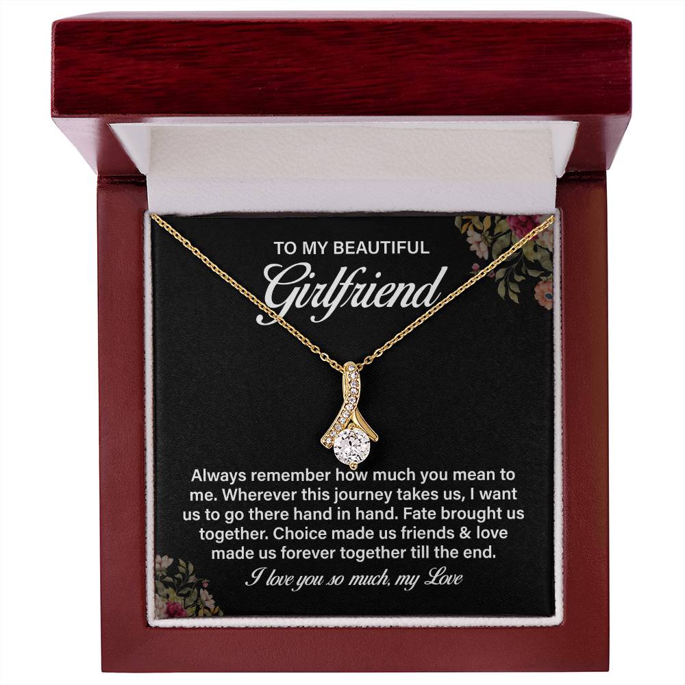 Romantic Necklace Gift for Girlfriend with Card
