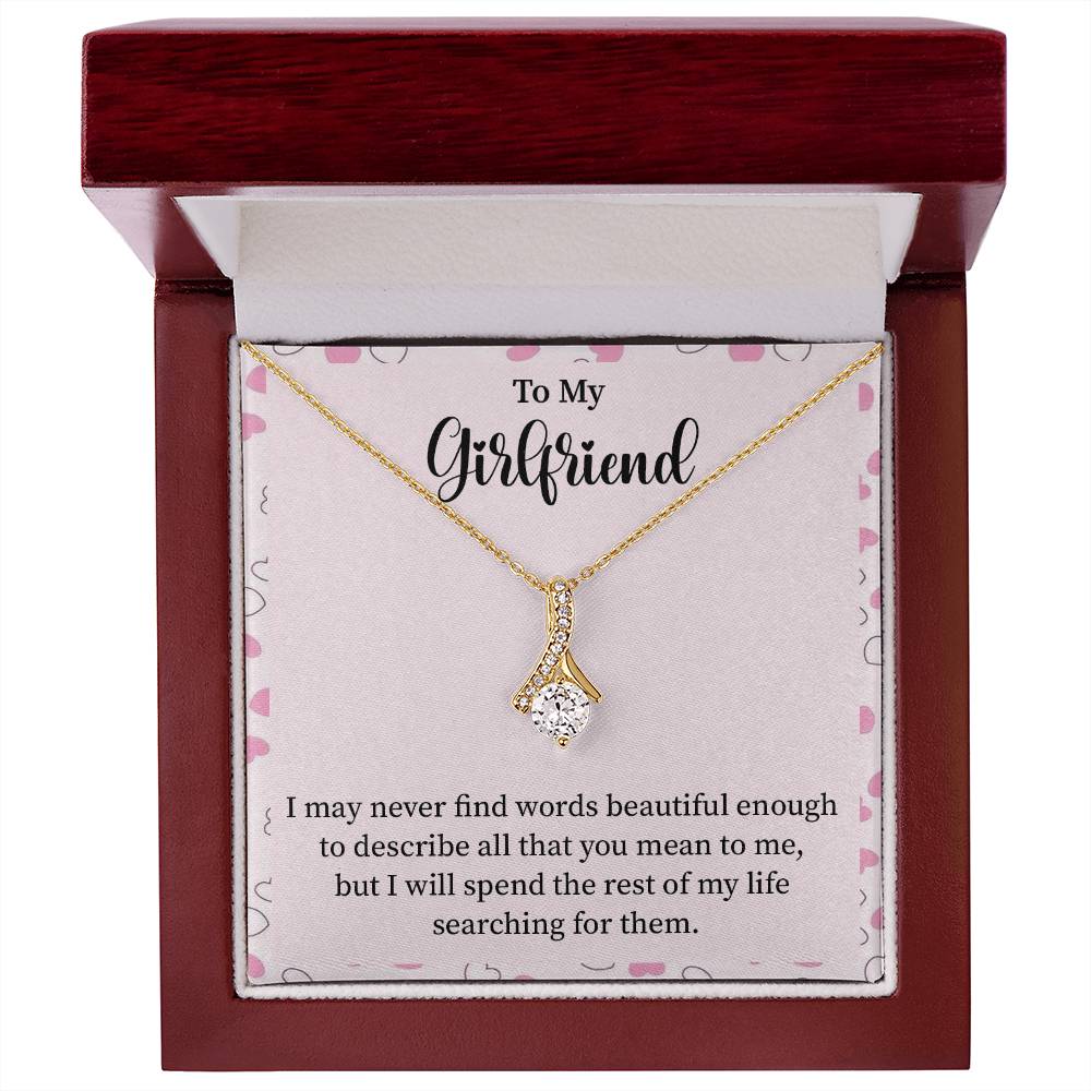 Romantic Girlfriend Necklace Gift with Message Card