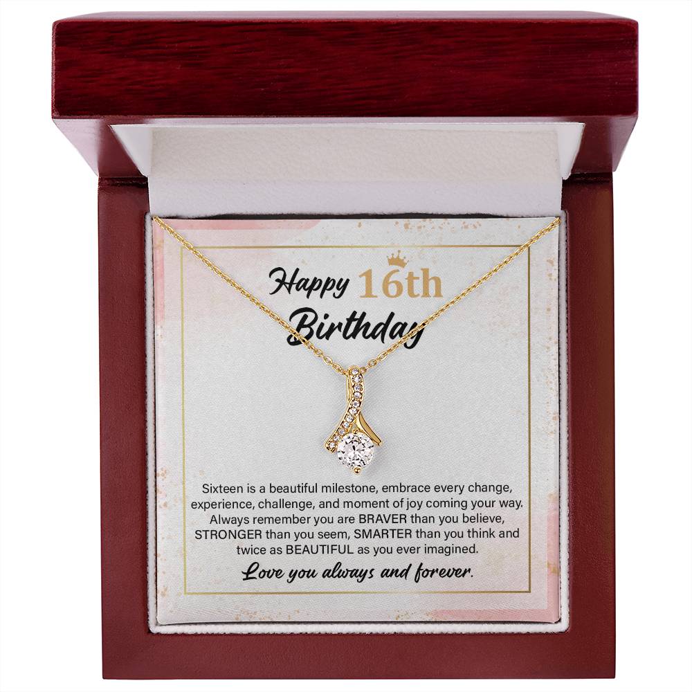16th Birthday Necklace For Girls, Happy Sweet Sixteen