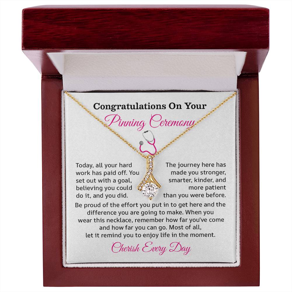 Congratulations On Your Pinning Ceremony Necklace Pinning Ceremony Necklace Gift Congratulations Pinning Ceremony Jewelry Strength And Growth Necklace Gift Pinning Ceremony Milestone Necklace Pinning Ceremony Graduation Necklace Gift