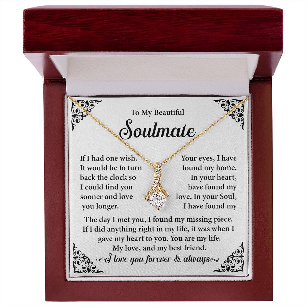 Beautiful Soulmate Necklace Gift with Message Card