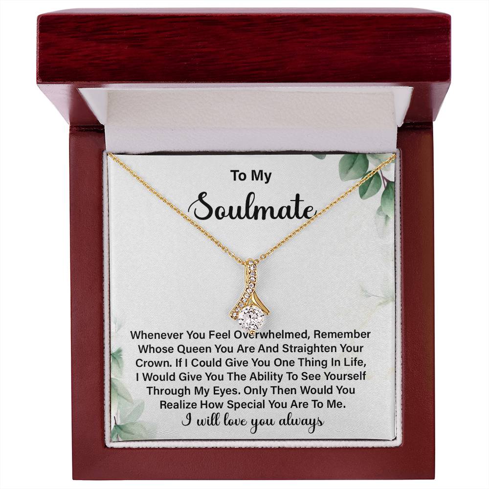 Inspirational Soulmate Necklace Gift for Her – Message Card