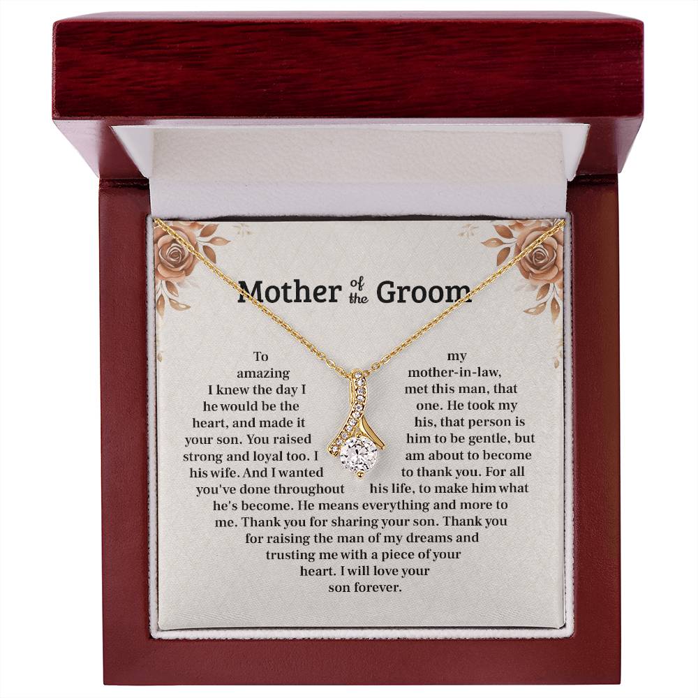 Mother of the Groom Wedding Necklace Gift Box