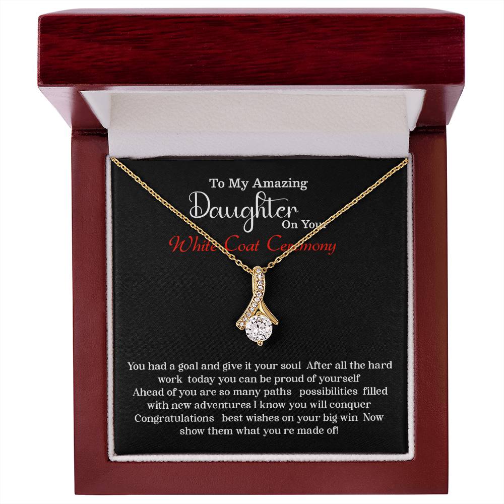 White Coat Ceremony Necklace – Gift for Daughter from Parents