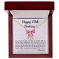 13th Birthday Necklace Gift for Teen Girl – Inspirational Card & Bow
