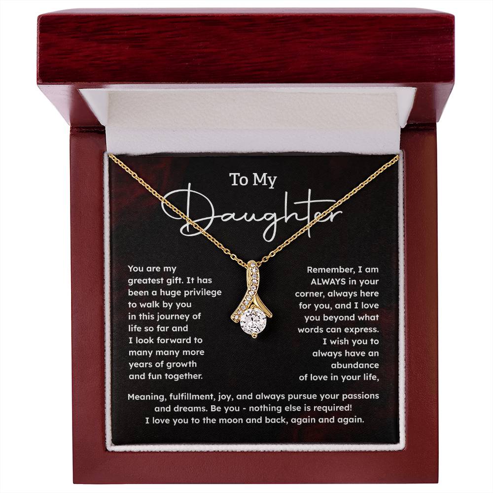 To My Daughter Necklace Gift – Love You Always Message