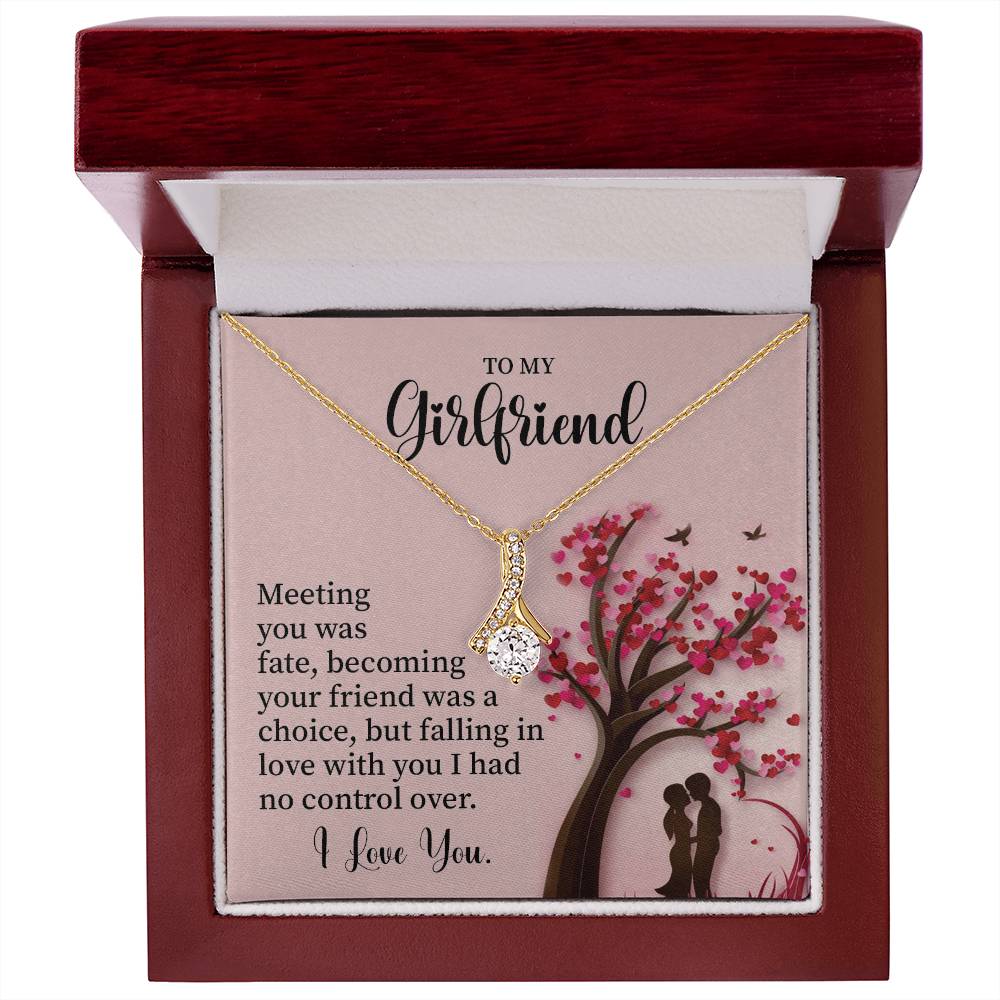 Girlfriend Necklace Romantic Gift with Message Card