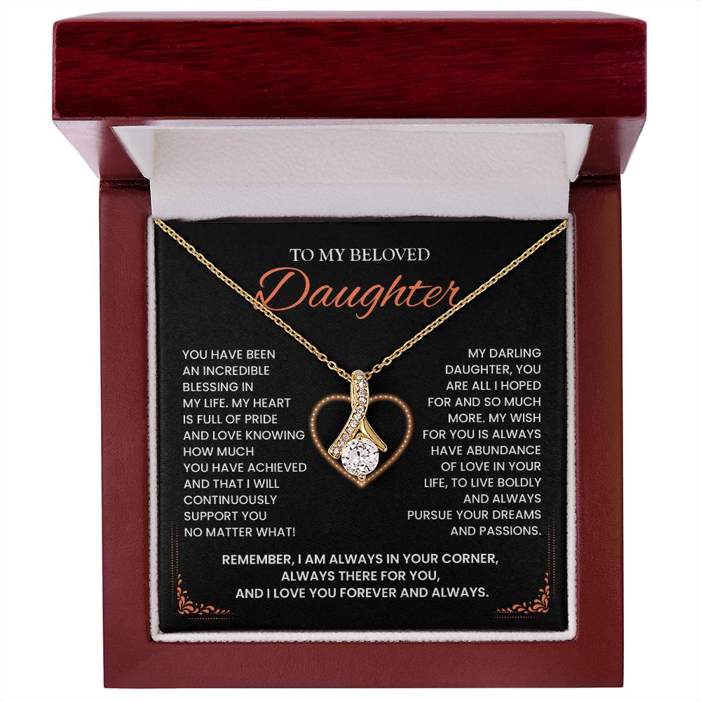 Beloved Daughter Necklace Gift – Forever Love Card