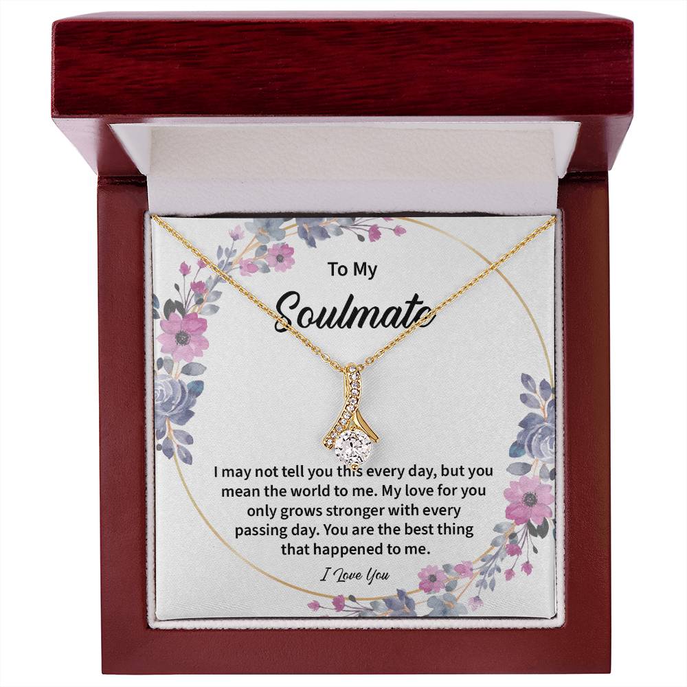 Soulmate Necklace Gift for Her – Love Message Card