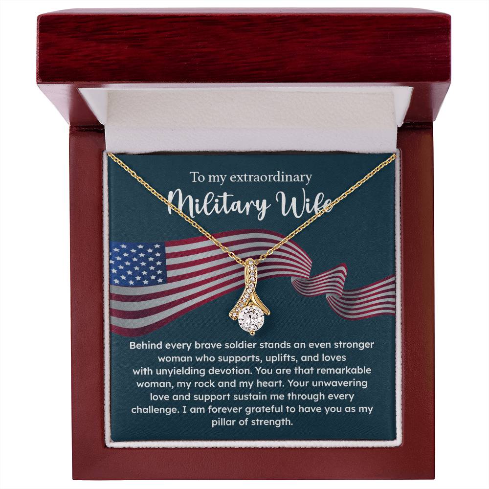 Gift for Military Wife with Message Card from Husband