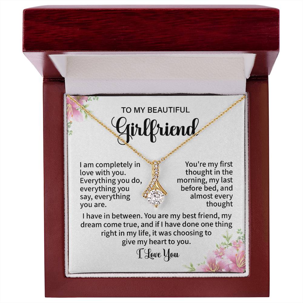 Romantic Girlfriend Necklace Gift with Message Card