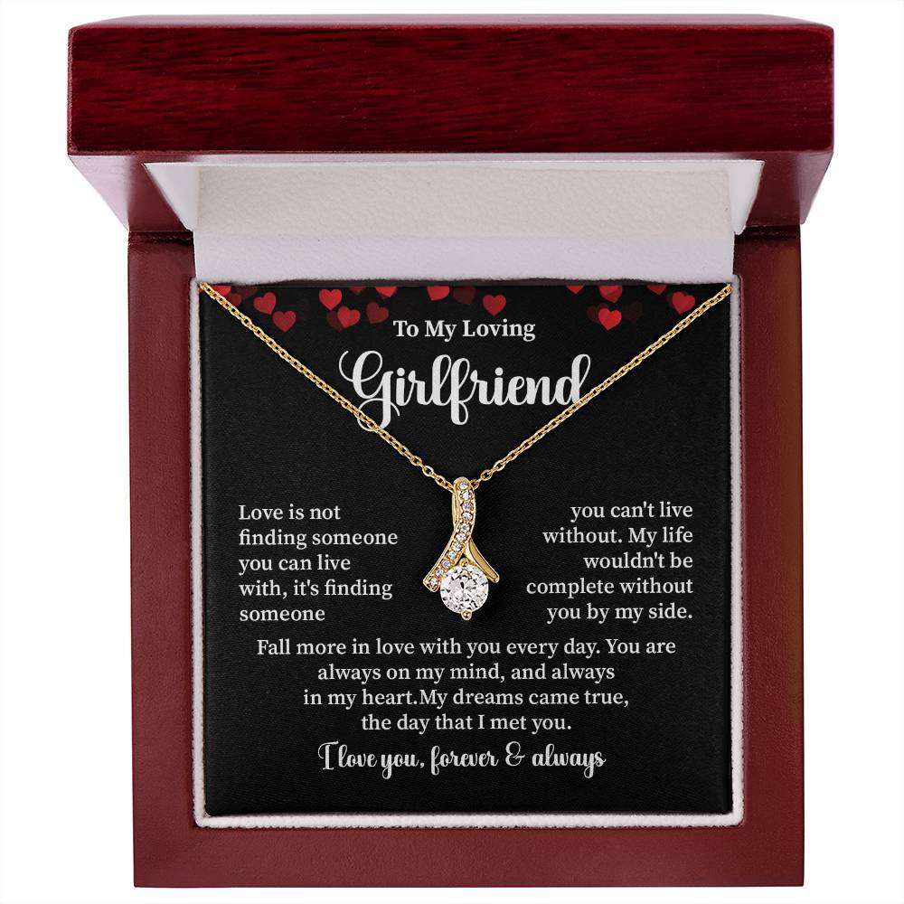 To My Loving Girlfriend Necklace with Message Card